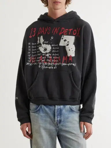Enfants Riches Déprimés 13 Days In Detox Printed Cotton-Jersey Hoodie - Men | Thumbnail 3 Enfants Riches Déprimés 13 Days In Detox Printed Cotton-Jersey Hoodie - Men | Thumbnail 3
