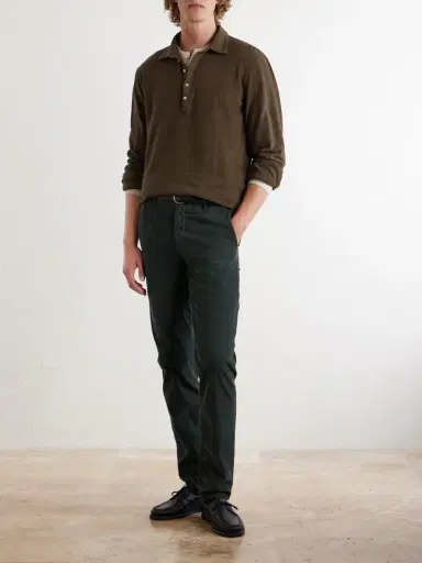 Massimo Alba Raya Cotton and Cashmere-Blend Polo Shirt - Men | Thumbnail 2 Massimo Alba Raya Cotton and Cashmere-Blend Polo Shirt - Men | Thumbnail 2