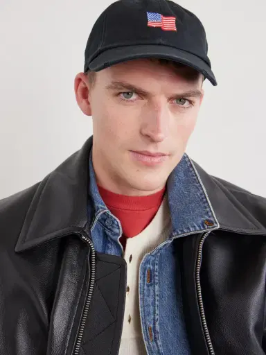 Cherry Los Angeles Mini Flag Embroidered Cotton-Twill Baseball Cap - Men | Thumbnail 2 Cherry Los Angeles Mini Flag Embroidered Cotton-Twill Baseball Cap - Men | Thumbnail 2