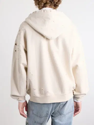 Satoshi Nakamoto Motoslug Logo-Print Distressed Cotton-Jersey Hoodie - Men | Thumbnail 4 Satoshi Nakamoto Motoslug Logo-Print Distressed Cotton-Jersey Hoodie - Men | Thumbnail 4