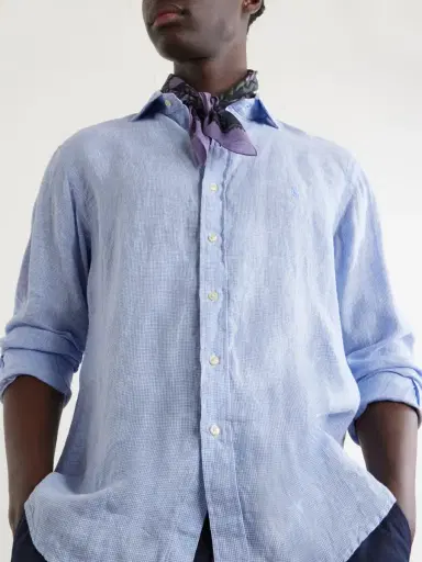 Polo Ralph Lauren Checked-Woven Linen Shirt - Men | Thumbnail 5 Polo Ralph Lauren Checked-Woven Linen Shirt - Men | Thumbnail 5