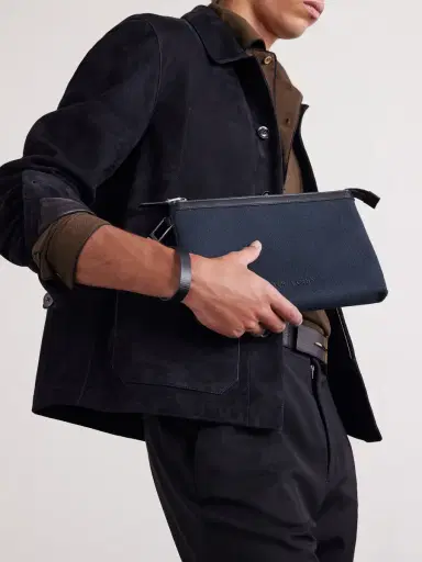 Tom Ford Leather-Trimmed Canvas Pouch - Men | Thumbnail 2 Tom Ford Leather-Trimmed Canvas Pouch - Men | Thumbnail 2