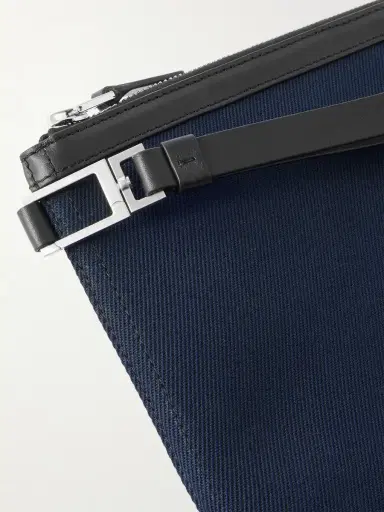 Tom Ford Leather-Trimmed Canvas Pouch - Men | Thumbnail 5 Tom Ford Leather-Trimmed Canvas Pouch - Men | Thumbnail 5