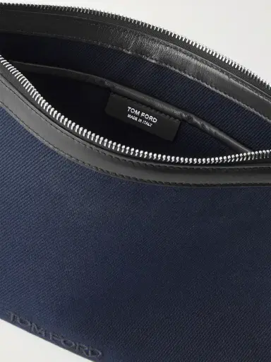 Tom Ford Leather-Trimmed Canvas Pouch - Men | Thumbnail 6 Tom Ford Leather-Trimmed Canvas Pouch - Men | Thumbnail 6