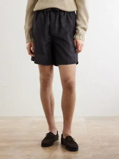 Saman Amel Straight-Leg Silk Shorts - Men | Thumbnail 3 Saman Amel Straight-Leg Silk Shorts - Men | Thumbnail 3