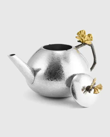 Michael Aram Butterfly Ginkgo Round Teapot | Thumbnail 2 Michael Aram Butterfly Ginkgo Round Teapot | Thumbnail 2