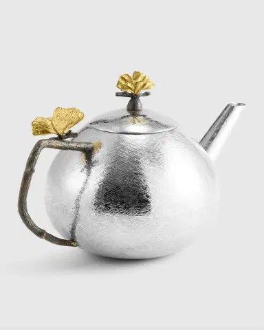 Michael Aram Butterfly Ginkgo Round Teapot | Thumbnail 3 Michael Aram Butterfly Ginkgo Round Teapot | Thumbnail 3