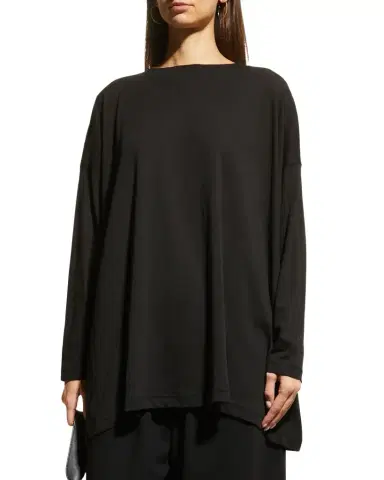Eskandar Ultra-Light Cotton Long-Sleeve T-Shirt (One Size) | Thumbnail 1 Eskandar Ultra-Light Cotton Long-Sleeve T-Shirt (One Size) | Thumbnail 1