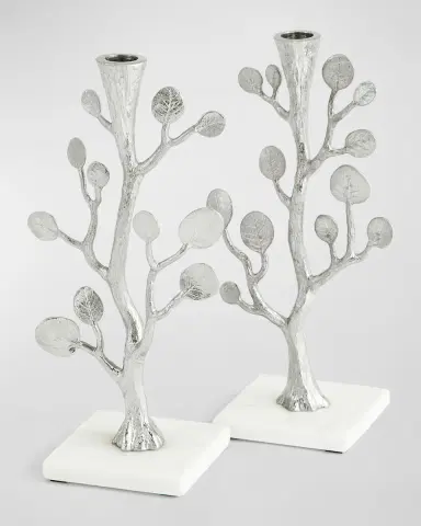 Michael Aram Botanical Leaf Candleholders, Set of 2 | Thumbnail 2 Michael Aram Botanical Leaf Candleholders, Set of 2 | Thumbnail 2