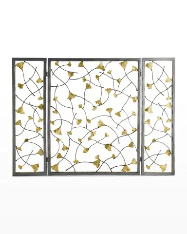 Michael Aram Golden Ginkgo Firescreen | Thumbnail 4 Michael Aram Golden Ginkgo Firescreen | Thumbnail 4