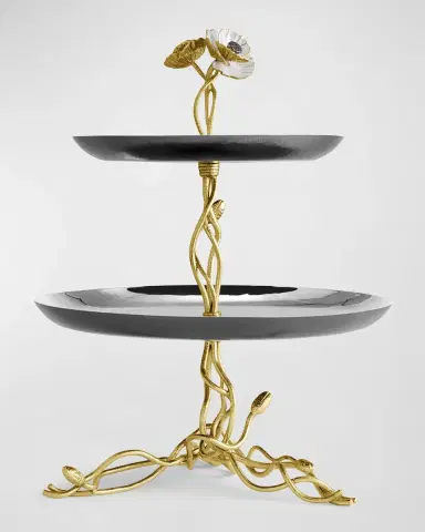 Michael Aram Anemone Two-Tier Etagere | Thumbnail 3 Michael Aram Anemone Two-Tier Etagere | Thumbnail 3