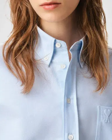 AMI PARIS Oversized Cropped Button-Down Shirt | Thumbnail 4 AMI PARIS Oversized Cropped Button-Down Shirt | Thumbnail 4