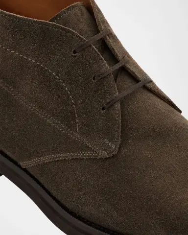 Ferragamo Men's Blake Construction Suede Desert Boots | Thumbnail 3 Ferragamo Men's Blake Construction Suede Desert Boots | Thumbnail 3