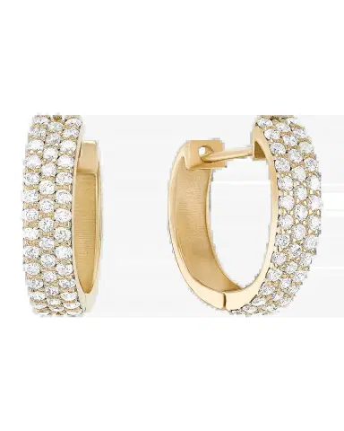 LANA 14K Diamond Vanity Hoop Earrings | Thumbnail 2 LANA 14K Diamond Vanity Hoop Earrings | Thumbnail 2