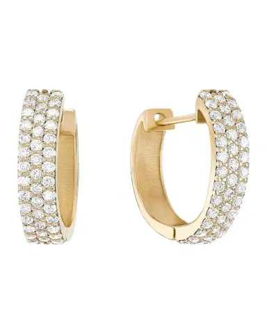 LANA 14K Diamond Vanity Hoop Earrings | Thumbnail 1 LANA 14K Diamond Vanity Hoop Earrings | Thumbnail 1