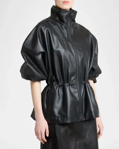 Givenchy Leather Drawstring Tracksuit Jacket | Thumbnail 3 Givenchy Leather Drawstring Tracksuit Jacket | Thumbnail 3