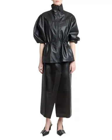 Givenchy Leather Drawstring Tracksuit Jacket | Thumbnail 1 Givenchy Leather Drawstring Tracksuit Jacket | Thumbnail 1