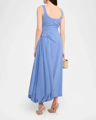 Lela Rose Faille Scoop-Neck Bubble Dress | Thumbnail 2 Lela Rose Faille Scoop-Neck Bubble Dress | Thumbnail 2
