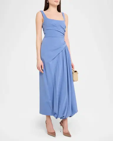 Lela Rose Faille Scoop-Neck Bubble Dress | Thumbnail 3 Lela Rose Faille Scoop-Neck Bubble Dress | Thumbnail 3