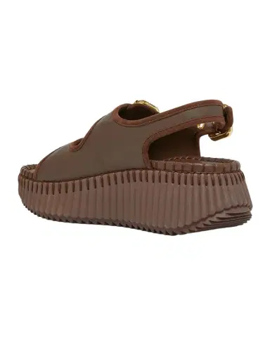 Chloé 50mm Nama Leather Wedge Sandals | Thumbnail 1 Chloé 50mm Nama Leather Wedge Sandals | Thumbnail 1