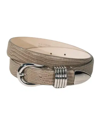 Déhanche Hollyhock Lizard-Embossed Leather Belt | Thumbnail 1 Déhanche Hollyhock Lizard-Embossed Leather Belt | Thumbnail 1