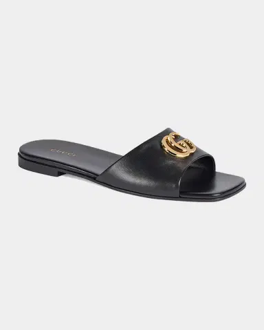 Gucci Marmont GG Leather Slide Sandals | Thumbnail 2 Gucci Marmont GG Leather Slide Sandals | Thumbnail 2