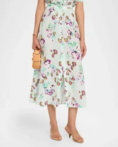 Ulla Johnson Rowan Silk Midi Skirt | Thumbnail 3 Ulla Johnson Rowan Silk Midi Skirt | Thumbnail 3
