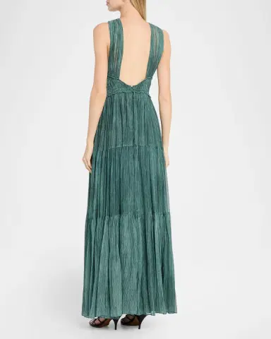 Ulla Johnson Freesia Sleeveless Silk Chiffon Gown | Thumbnail 2 Ulla Johnson Freesia Sleeveless Silk Chiffon Gown | Thumbnail 2