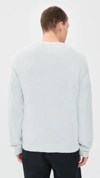Frame Cotton ilk Crew Neck Sweater Pale Blue | Thumbnail 3 Frame Cotton ilk Crew Neck Sweater Pale Blue | Thumbnail 3