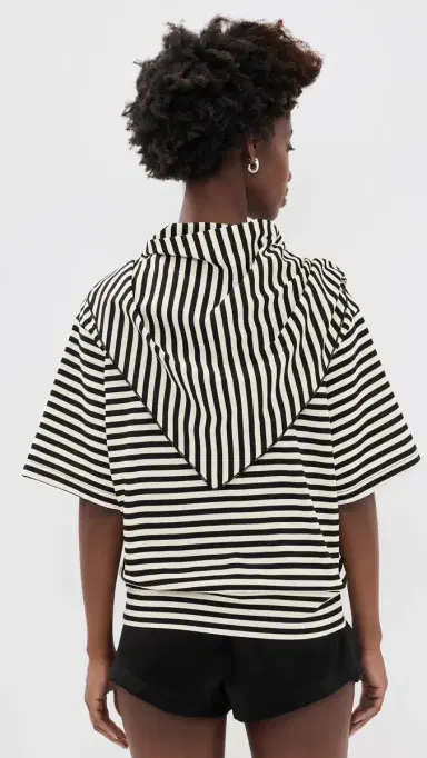 LIONESS Olsen Short Sleeve Top Onyx tripe | Thumbnail 3 LIONESS Olsen Short Sleeve Top Onyx tripe | Thumbnail 3