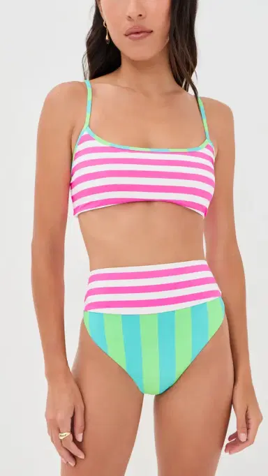 Beach Riot Val Bralette Bikini Top Cove tripe | Thumbnail 5 Beach Riot Val Bralette Bikini Top Cove tripe | Thumbnail 5