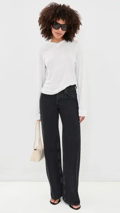 IRO elhy Linen Tee Porcelain White | Thumbnail 5 IRO elhy Linen Tee Porcelain White | Thumbnail 5