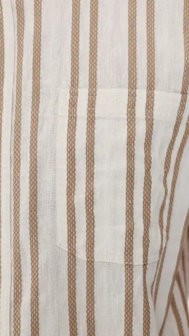 Billy Reid Textured Dobby tripe hirt Tinted White/Khaki | Thumbnail 6 Billy Reid Textured Dobby tripe hirt Tinted White/Khaki | Thumbnail 6
