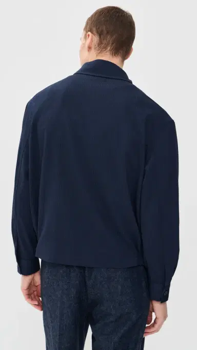 FRAME eersucker Blouson Jacket Navy | Thumbnail 3 FRAME eersucker Blouson Jacket Navy | Thumbnail 3