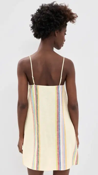STAUD aura inen Mini Dress Day Trip Stripe | Thumbnail 3 STAUD aura inen Mini Dress Day Trip Stripe | Thumbnail 3