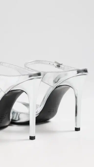 Schutz Lyra Heeled Mules Prata | Thumbnail 4 Schutz Lyra Heeled Mules Prata | Thumbnail 4