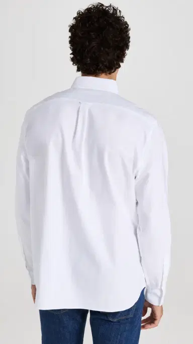 Lacoste Regular Fit Oxford Cotton Shirt White | Thumbnail 3 Lacoste Regular Fit Oxford Cotton Shirt White | Thumbnail 3