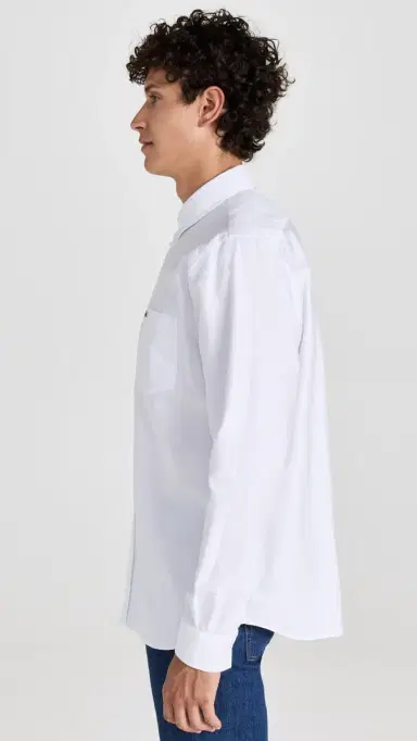 Lacoste Regular Fit Oxford Cotton Shirt White | Thumbnail 4 Lacoste Regular Fit Oxford Cotton Shirt White | Thumbnail 4