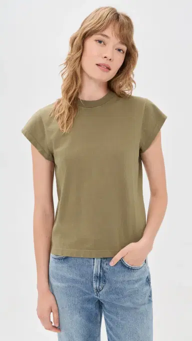 AGOLDE Bryce Cap Sleeve Tee Hamoa | Thumbnail 2 AGOLDE Bryce Cap Sleeve Tee Hamoa | Thumbnail 2