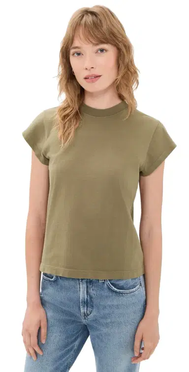 AGOLDE Bryce Cap Sleeve Tee Hamoa | Thumbnail 1 AGOLDE Bryce Cap Sleeve Tee Hamoa | Thumbnail 1