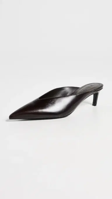 Schutz Loren Mid Mules Dark Brown | Thumbnail 2 Schutz Loren Mid Mules Dark Brown | Thumbnail 2