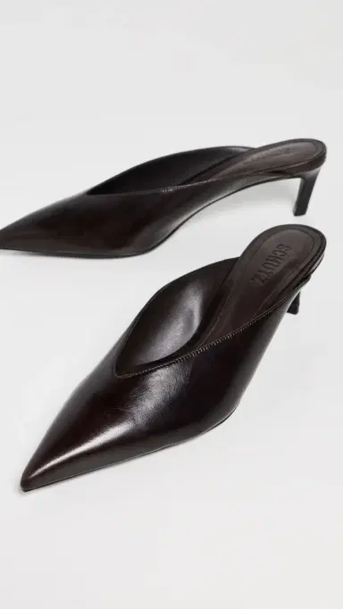 Schutz Loren Mid Mules Dark Brown | Thumbnail 5 Schutz Loren Mid Mules Dark Brown | Thumbnail 5