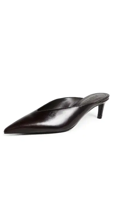 Schutz Loren Mid Mules Dark Brown | Thumbnail 1 Schutz Loren Mid Mules Dark Brown | Thumbnail 1