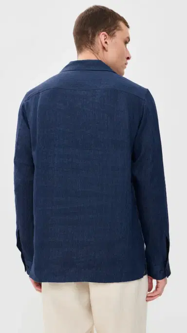 Orlebar Brown Vincent Linen Shirt Night Iris | Thumbnail 3 Orlebar Brown Vincent Linen Shirt Night Iris | Thumbnail 3