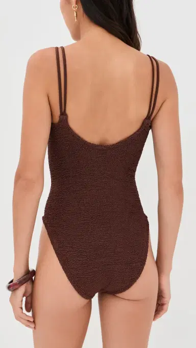 Hunza G Exclusive Scoop One Piece Metallic Chocolate One Size | Thumbnail 3 Hunza G Exclusive Scoop One Piece Metallic Chocolate One Size | Thumbnail 3