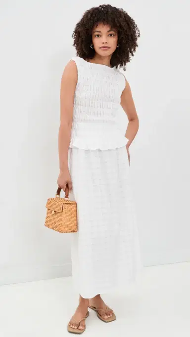 Hill House Home The Delphine Nap Skirt White | Thumbnail 5 Hill House Home The Delphine Nap Skirt White | Thumbnail 5