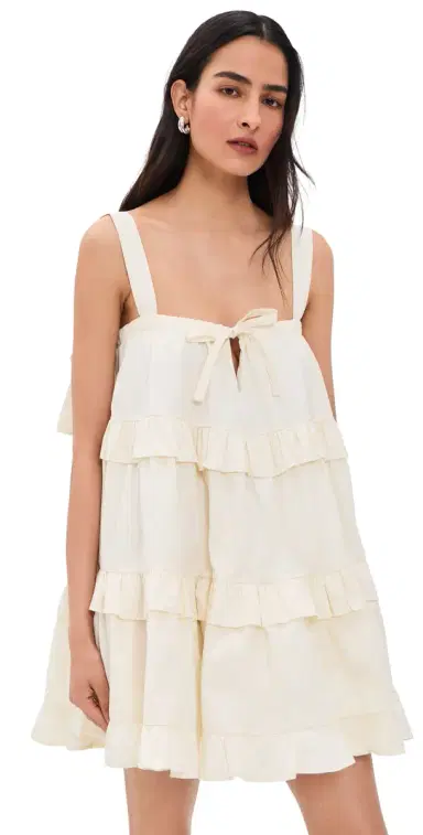 VRG GRL ila Mini Dress Cream Cream | Thumbnail 1 VRG GRL ila Mini Dress Cream Cream | Thumbnail 1
