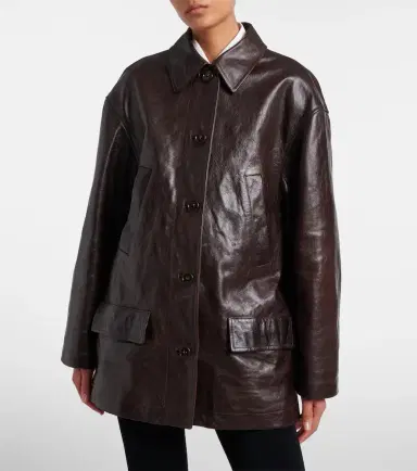Balenciaga Oversized leather car coat | Thumbnail 3 Balenciaga Oversized leather car coat | Thumbnail 3