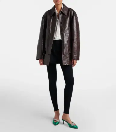 Balenciaga Oversized leather car coat | Thumbnail 7 Balenciaga Oversized leather car coat | Thumbnail 7