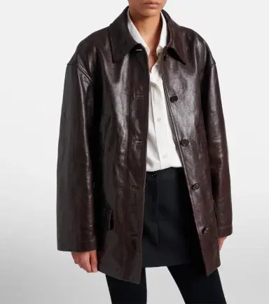 Balenciaga Oversized leather car coat | Thumbnail 8 Balenciaga Oversized leather car coat | Thumbnail 8